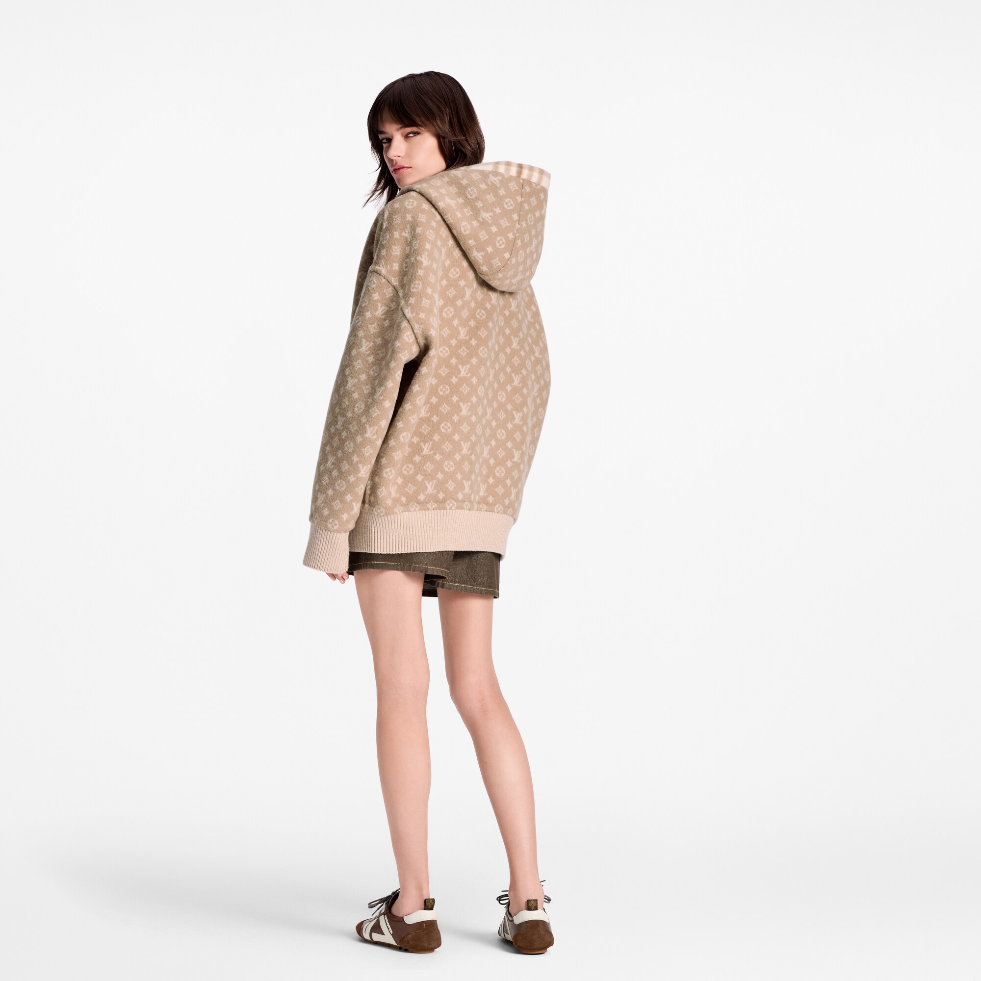  Prêt-à-Porter Manteaux et Vestes Sweat à capuche réversible en plaid | Louis Vuitton ® (Zoom produit)