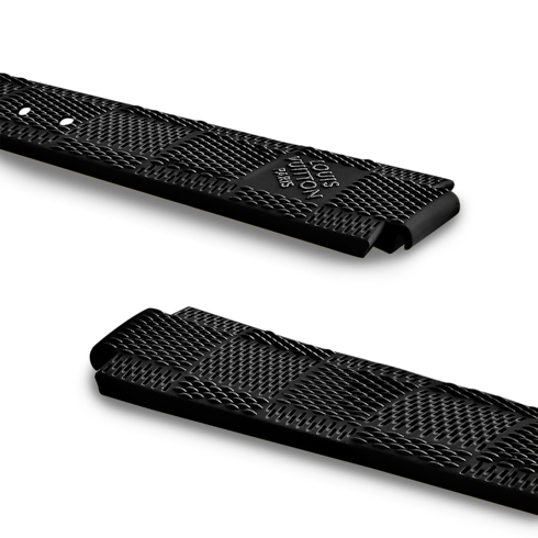 Watchmaking Accessories Tambour Damier Rubber Strap | Louis Vuitton ® (Product zoom)