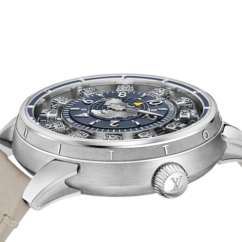 All Watches } Tambour Spin Time Air Antipode, Automatic, 42.5mm, White gold | Louis Vuitton ® (Product zoom)