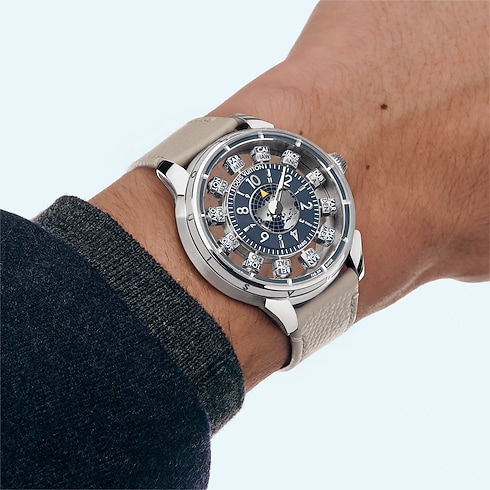 All Watches } Tambour Spin Time Air Antipode, Automatic, 42.5mm, White gold | Louis Vuitton ® (Product zoom)