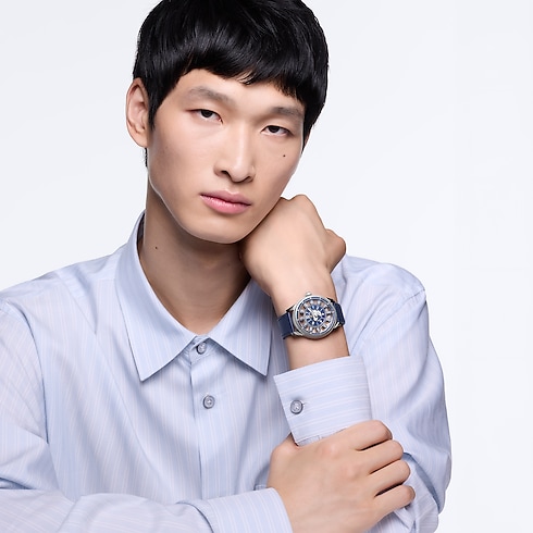 All Watches } Tambour Spin Time Air Antipode, Automatic, 42.5mm, White gold | Louis Vuitton ® (Product zoom)