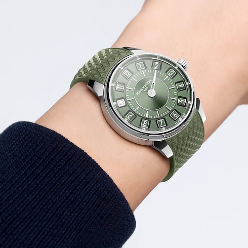 Tambour Spin Time, Automatique, 39,5 mm, or blanc vue ambiance