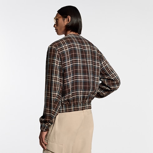 Ready-to-Wear Coats and Outerwear Tartan Collarless Blouson | Louis Vuitton ® (Product zoom)