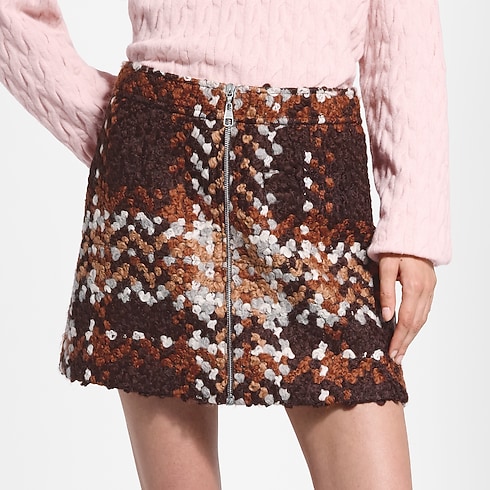 Ready-to-Wear New In Ready-to-Wear Tartan Tweed Mini Skirt | Louis Vuitton ® (Product zoom)