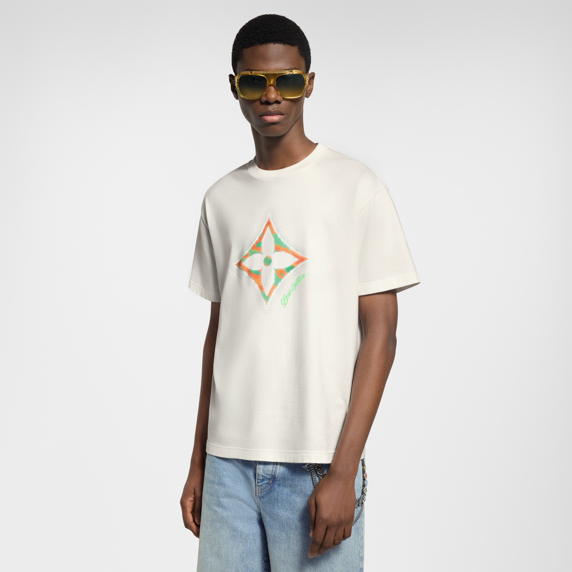  Prêt-à-Porter Tee-shirts et Polos Tee-shirt à imprimé fleur de Monogram 3D dégradé | Louis Vuitton ® (Zoom produit)