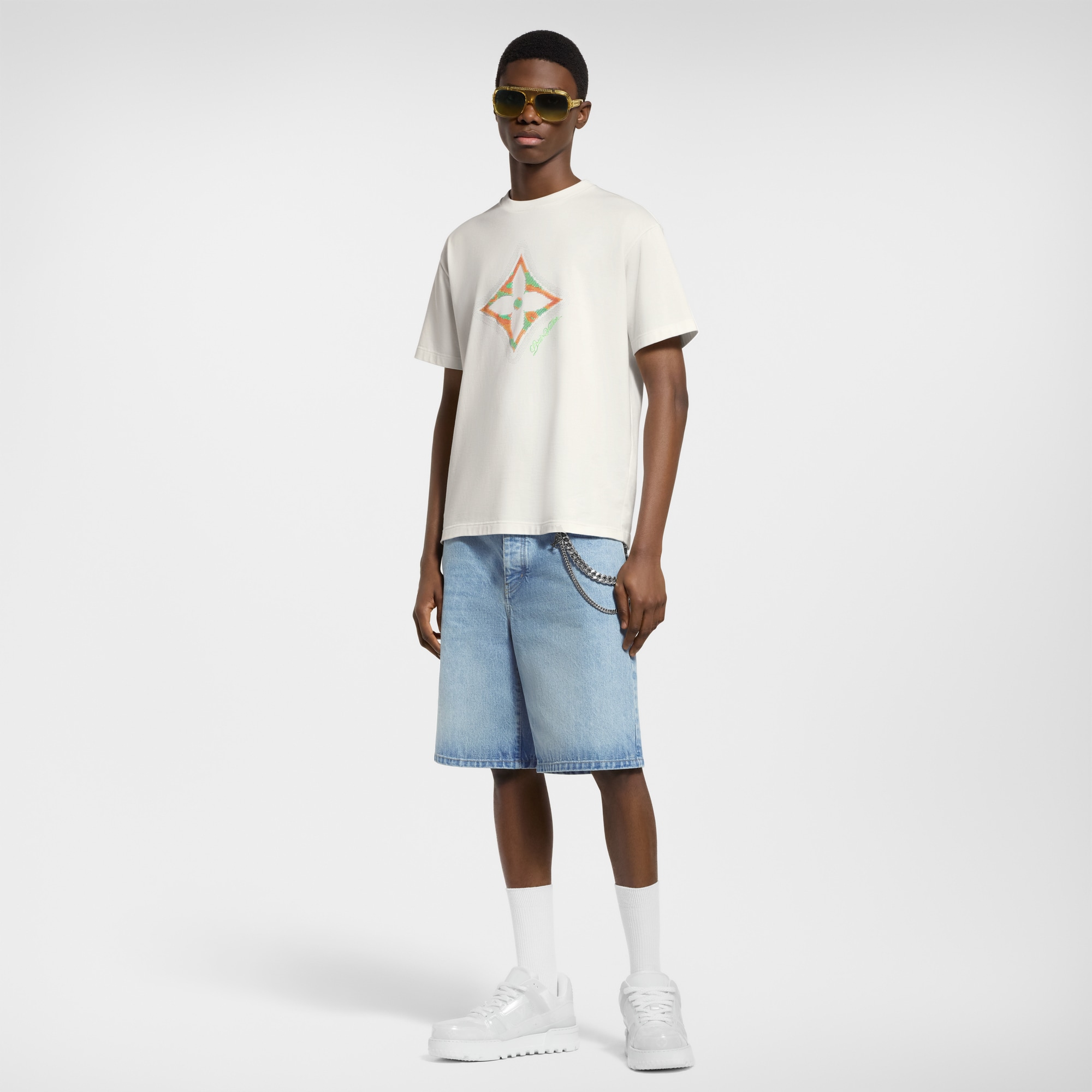  Prêt-à-Porter Tee-shirts et Polos Tee-shirt à imprimé fleur de Monogram 3D dégradé | Louis Vuitton ® (Zoom produit)