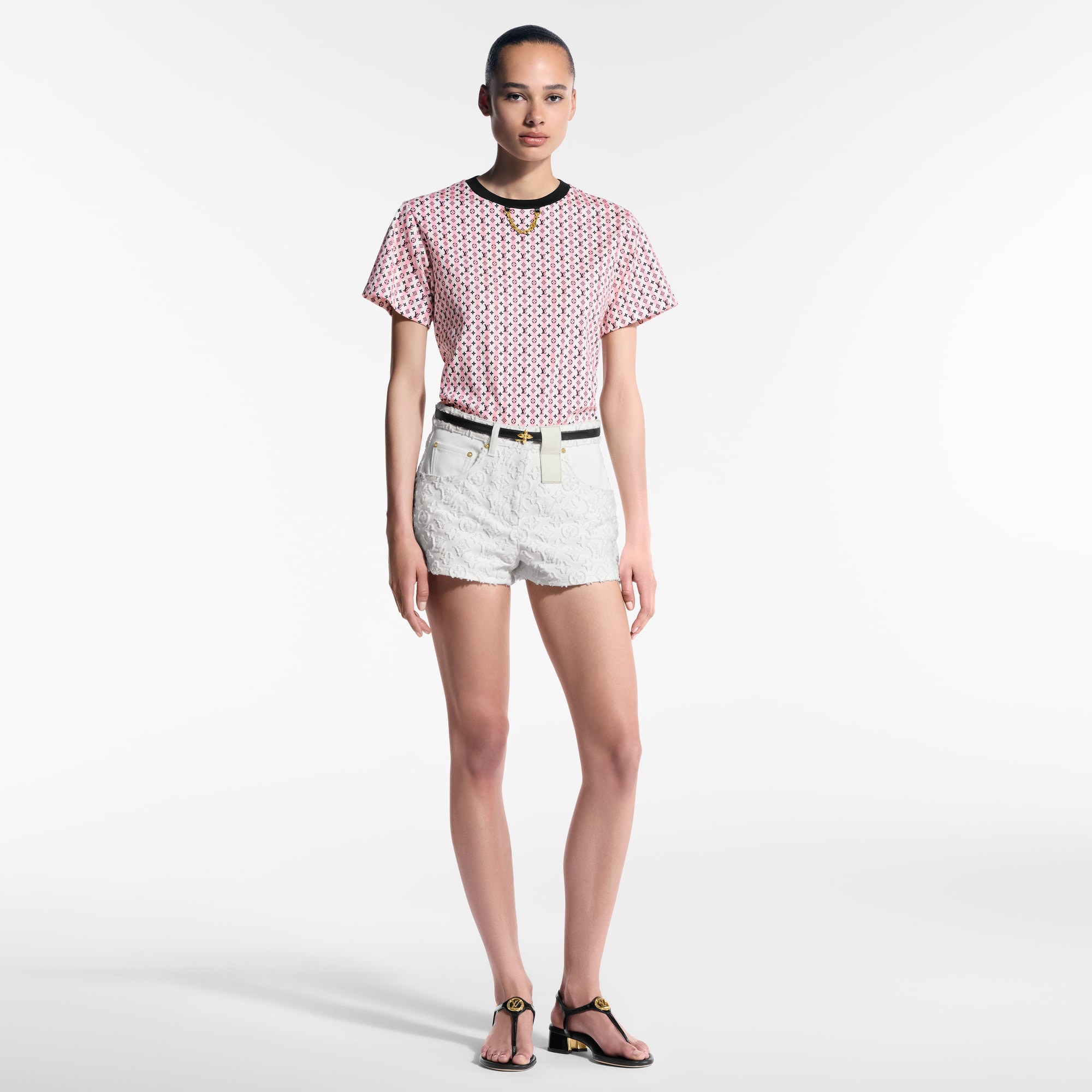  Prêt-à-Porter Hauts Tee-shirt à imprimé foulard | Louis Vuitton ® (Zoom produit)