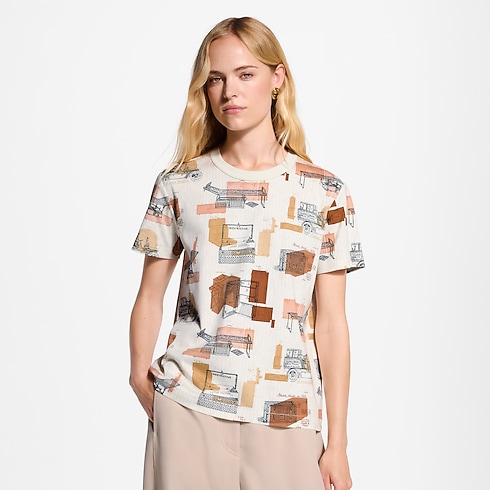 Prêt-à-Porter Tee-shirts et Sweat-shirts Tee-shirt à imprimé malle | Louis Vuitton ® (Zoom produit)