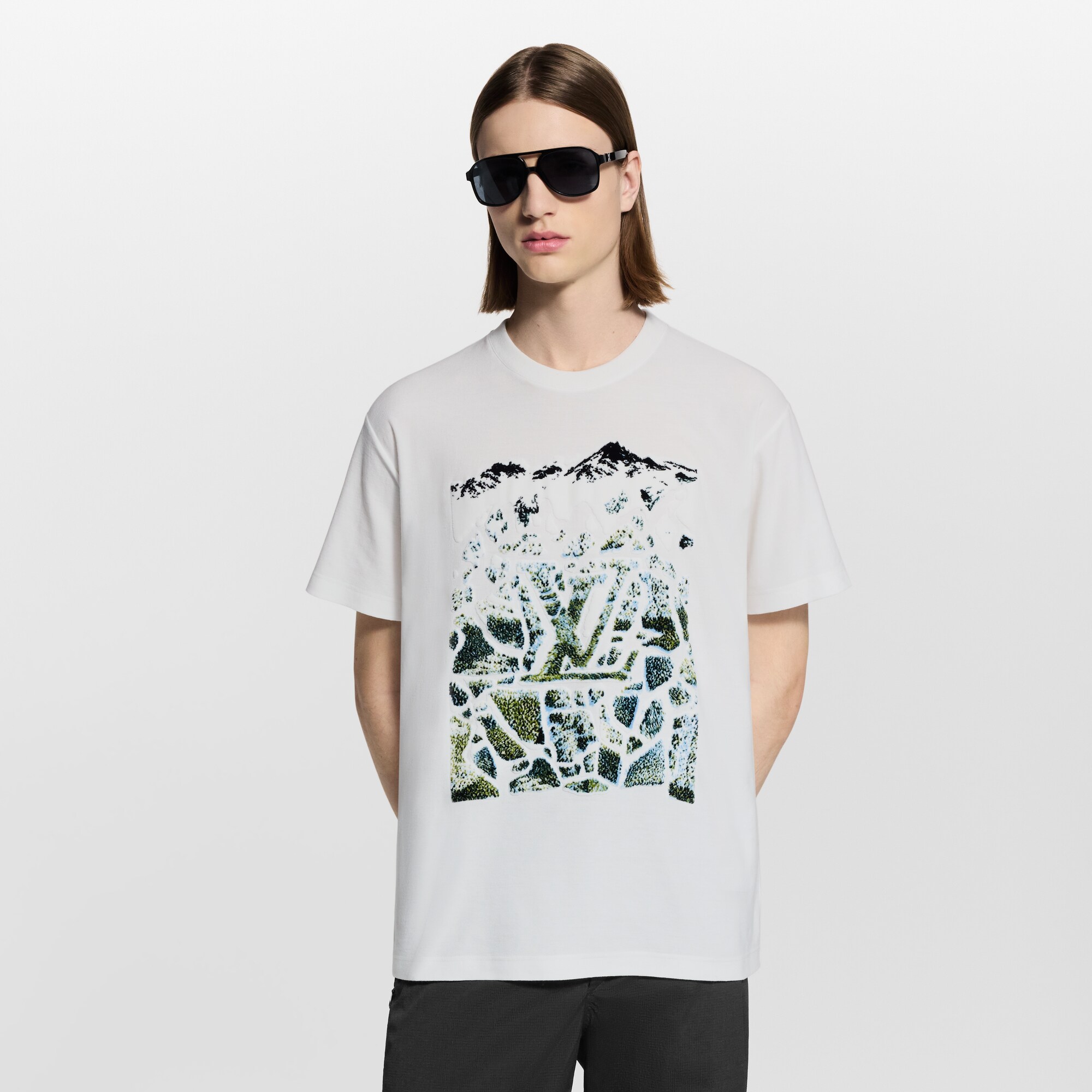  Prêt-à-Porter Tee-shirts et Polos Tee-shirt à manches courtes en jacquard de velours | Louis Vuitton ® (Zoom produit)