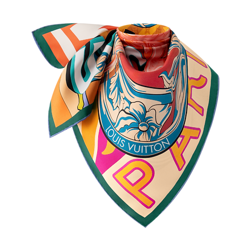 S00 Accessories Silk Squares and Bandeaus Through The Window Square 90 | Louis Vuitton ® (Product zoom)