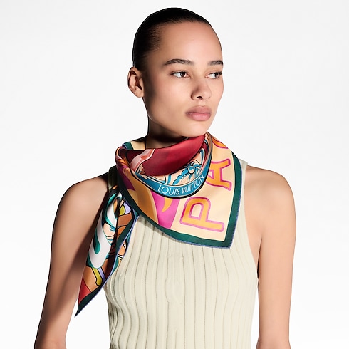 S00 Accessories Silk Squares and Bandeaus Through The Window Square 90 | Louis Vuitton ® (Product zoom)
