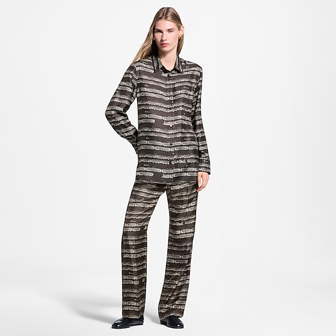 Ready-to-Wear Tops and Shirts Train Print Silk Shirt | Louis Vuitton ® (Product zoom)