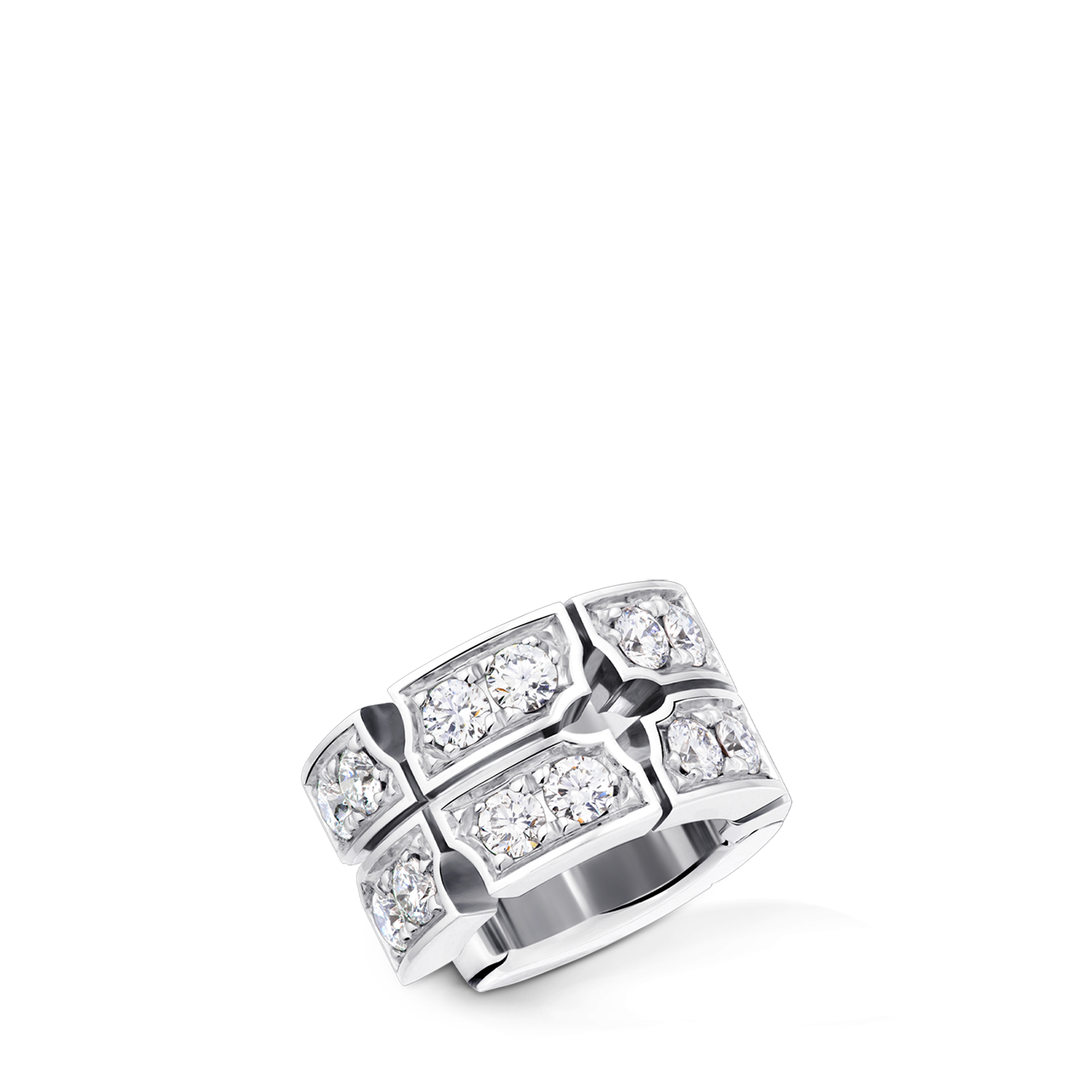  Categories Earrings Tumbler Earcuff, White Gold and Diamonds | Louis Vuitton ® (Product zoom)