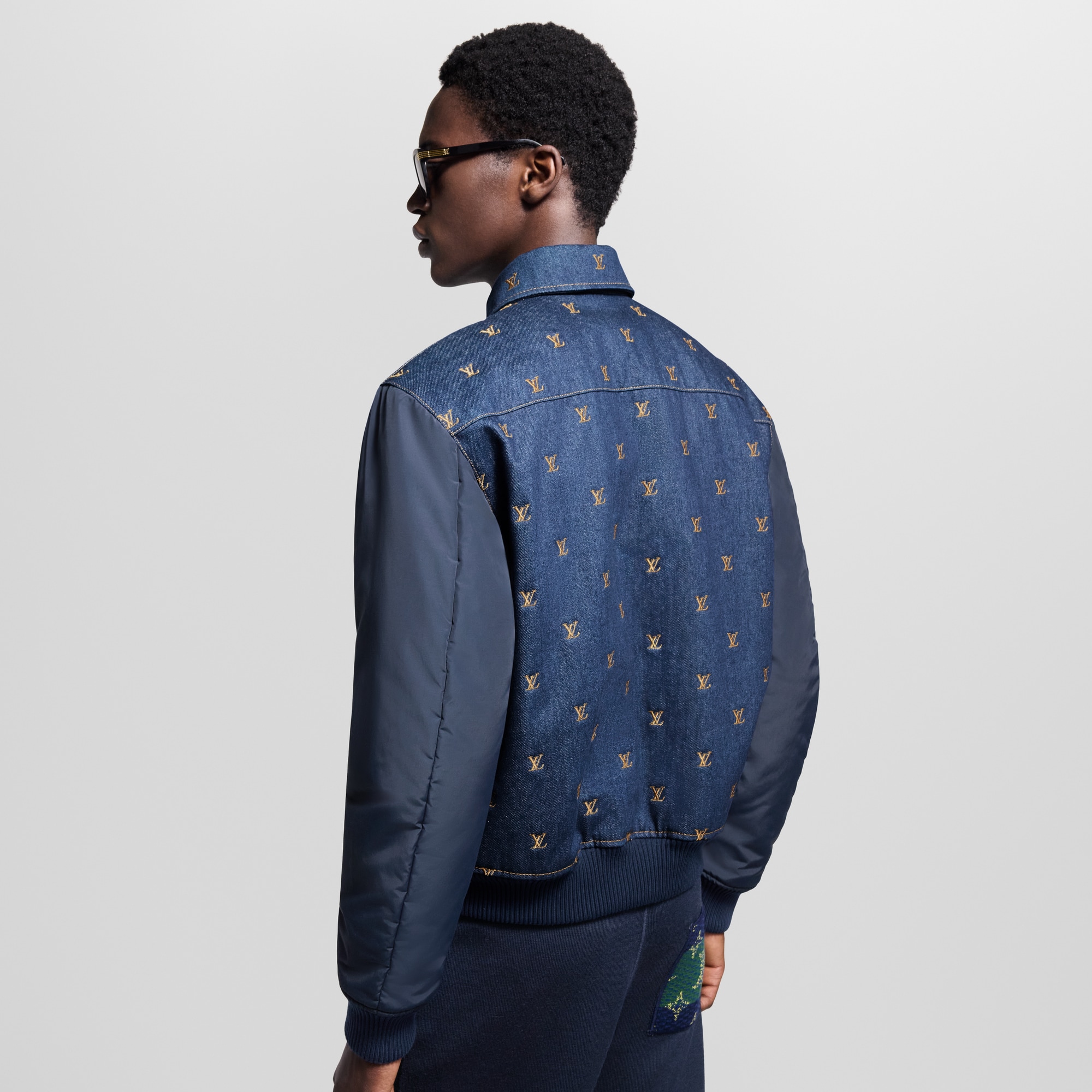  Ready-to-Wear Coats and Outerwear Upcycled Denim Varsity Jacket | Louis Vuitton ® (Product zoom)