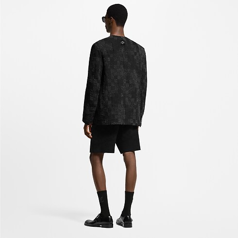 Prêt-à-Porter Blazers et Vestes Veste chic sans col en denim bouclette | Louis Vuitton ® (Zoom produit)