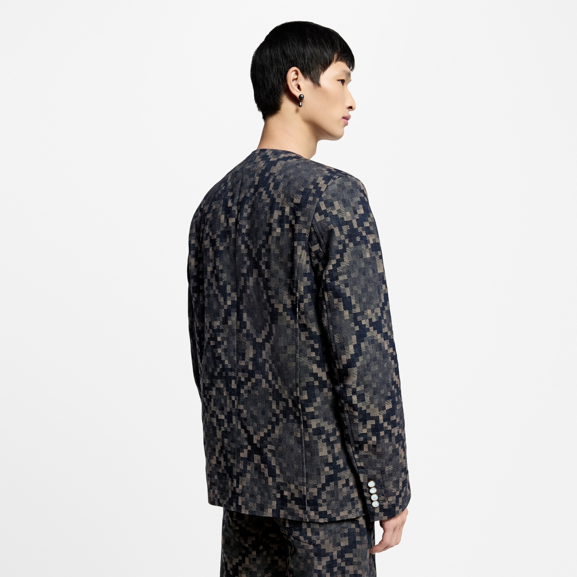  Prêt-à-Porter Tout le Prêt-à-Porter Veste chic sans col en denim graphique | Louis Vuitton ® (Zoom produit)