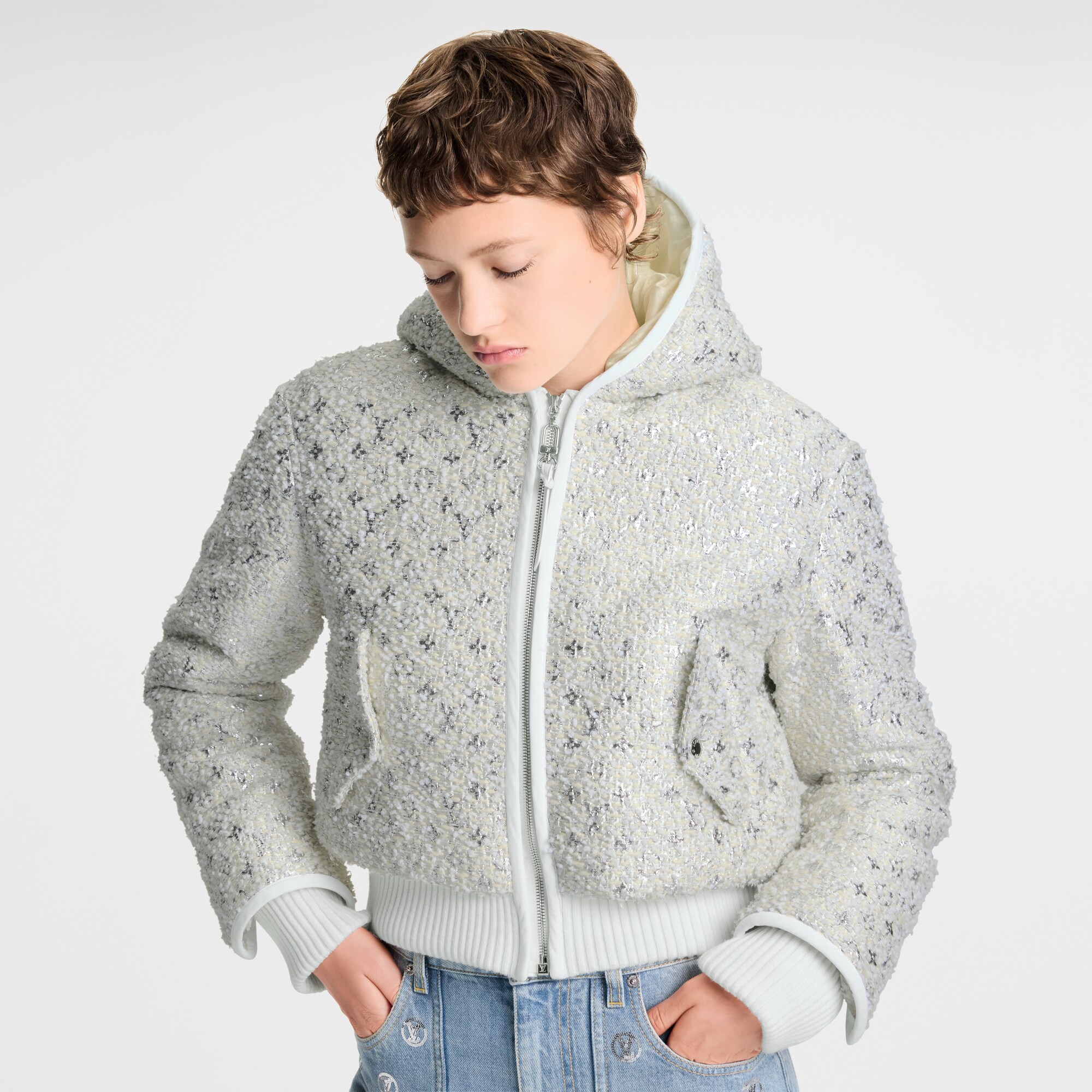  Prêt-à-Porter Manteaux et Vestes Veste courte en tweed Monogram | Louis Vuitton ® (Zoom produit)