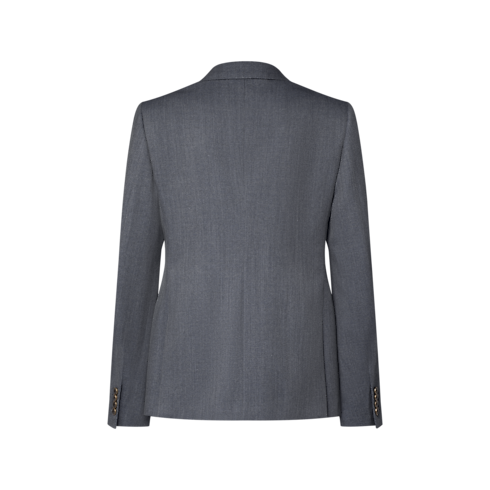 Veste croisée à revers en pointe vue arrière