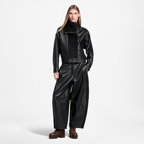 Prêt-à-Porter Manteaux et Vestes Veste de motard à empiècement en laine | Louis Vuitton ® (Zoom produit)