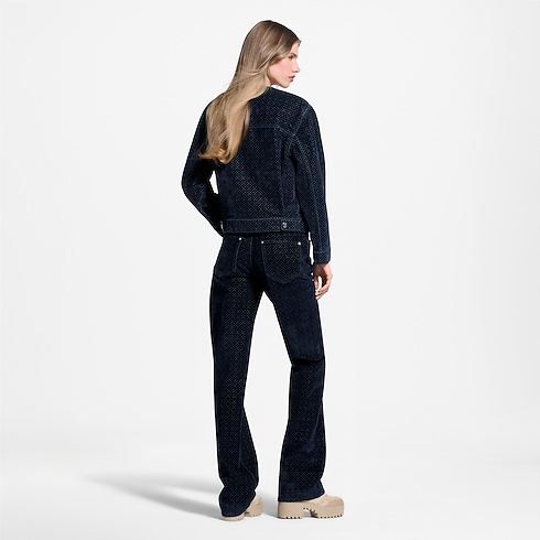 Prêt-à-Porter Manteaux et Vestes Veste en velours floqué Nanogram | Louis Vuitton ® (Zoom produit)