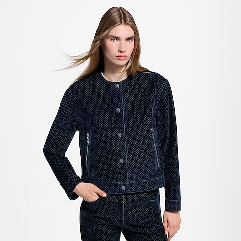 Prêt-à-Porter Manteaux et Vestes Veste en velours floqué Nanogram | Louis Vuitton ® (Zoom produit)