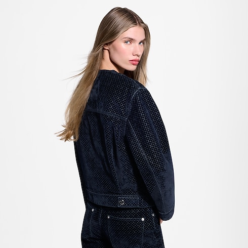 Prêt-à-Porter Manteaux et Vestes Veste en velours floqué Nanogram | Louis Vuitton ® (Zoom produit)