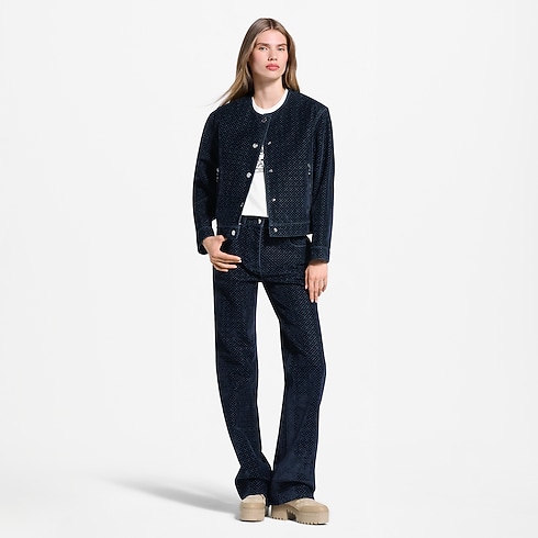 Prêt-à-Porter Manteaux et Vestes Veste en velours floqué Nanogram | Louis Vuitton ® (Zoom produit)