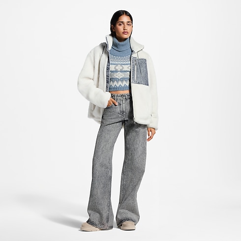 Veste polaire à détails Monogram vue portée