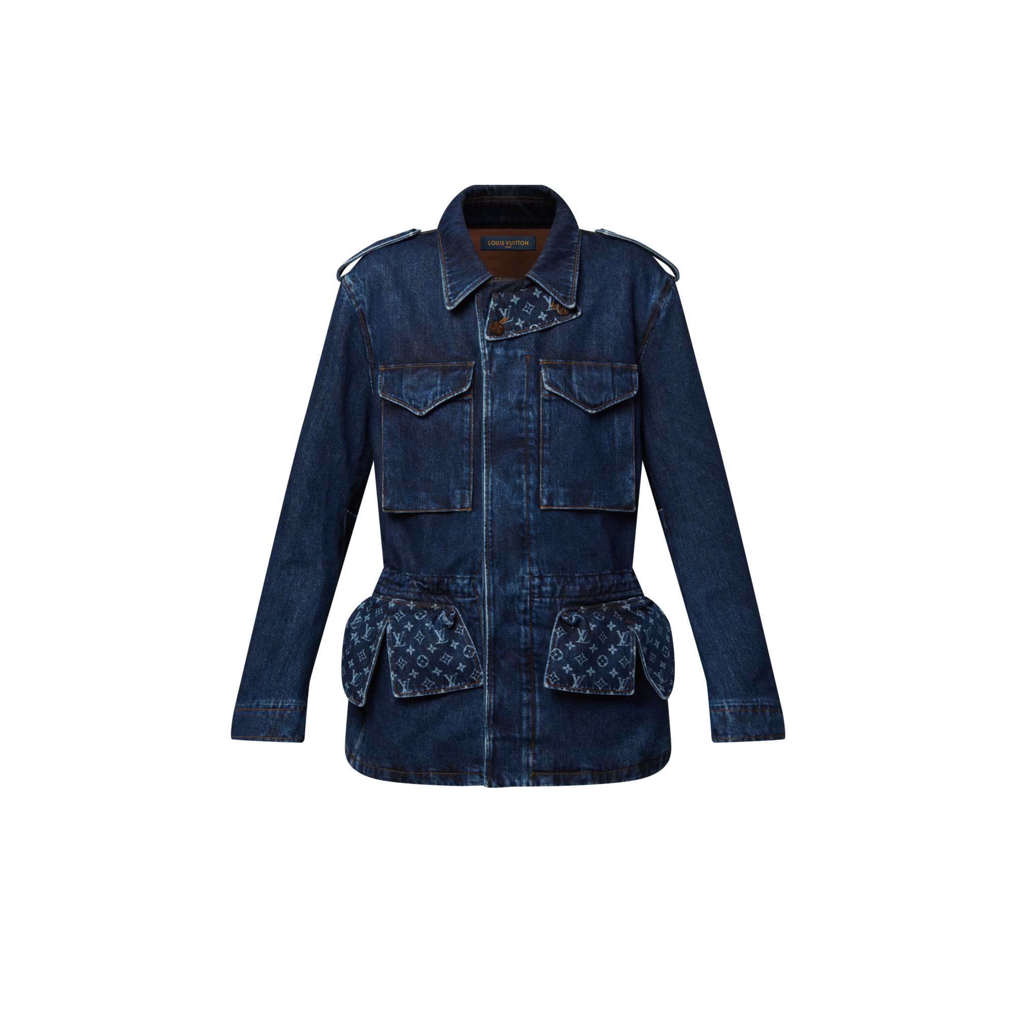  Prêt-à-Porter Manteaux et Vestes Veste saharienne en denim brut à détails Monogram | Louis Vuitton ® (Zoom produit)