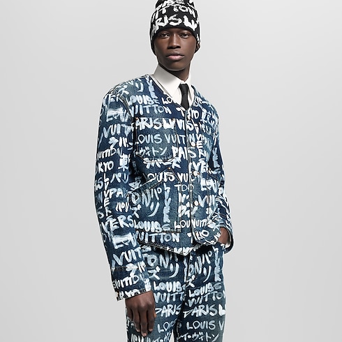 Prêt-à-Porter Blazers et Vestes Veste sans col en denim | Louis Vuitton ® (Zoom produit)