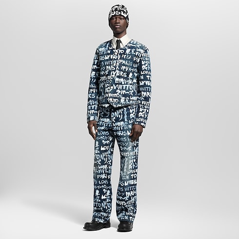 Prêt-à-Porter Blazers et Vestes Veste sans col en denim | Louis Vuitton ® (Zoom produit)