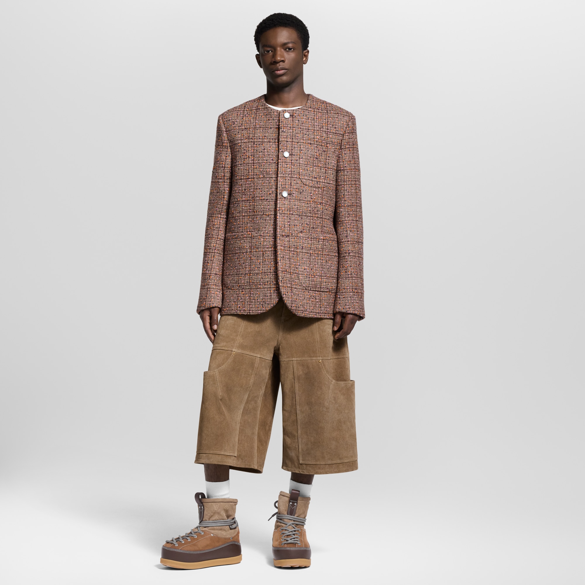  Prêt-à-Porter Blazers et Vestes Veste sans col en tweed | Louis Vuitton ® (Zoom produit)