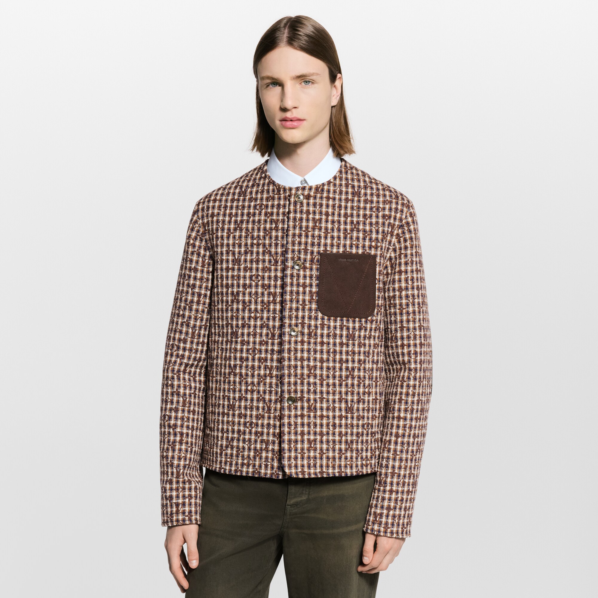  Prêt-à-Porter Blazers et Vestes Veste sans col en tweed Monogram | Louis Vuitton ® (Zoom produit)