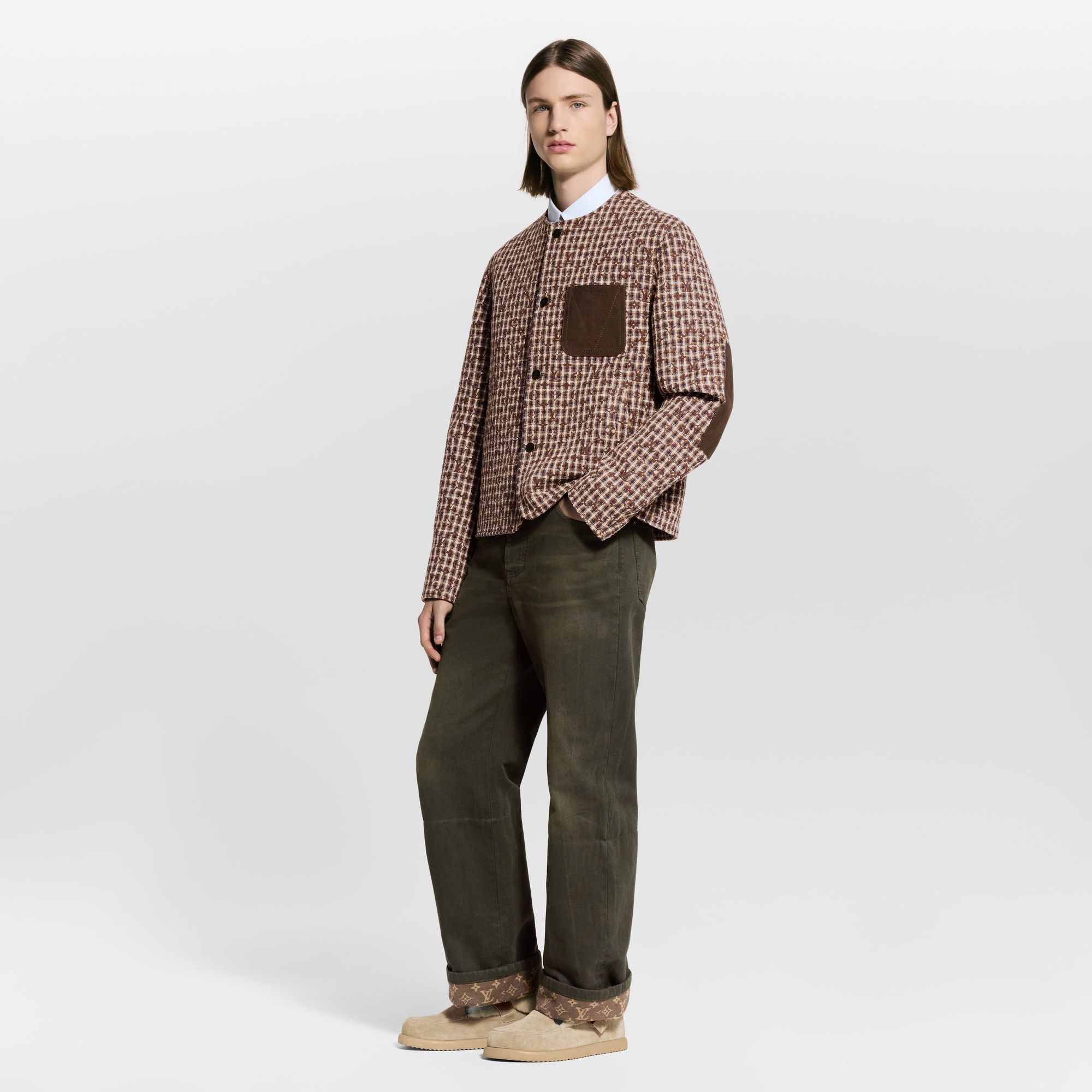  Prêt-à-Porter Blazers et Vestes Veste sans col en tweed Monogram | Louis Vuitton ® (Zoom produit)