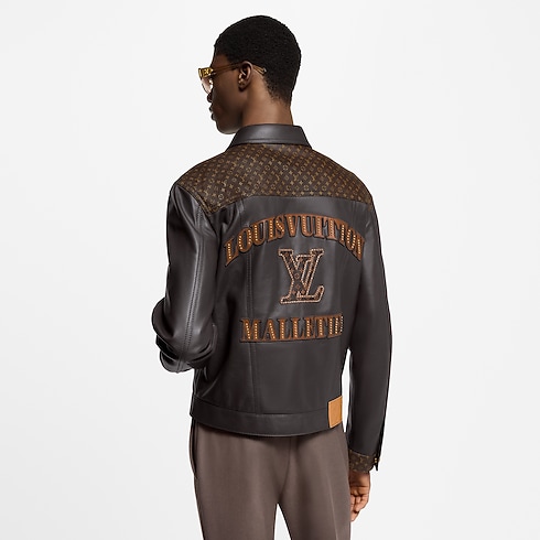Prêt-à-Porter Manteaux et Blousons Veste trucker ornementée en cuir | Louis Vuitton ® (Zoom produit)