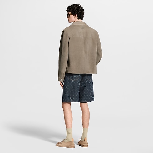 Prêt-à-Porter Manteaux et Blousons Veste workwear légère en cuir velours | Louis Vuitton ® (Zoom produit)