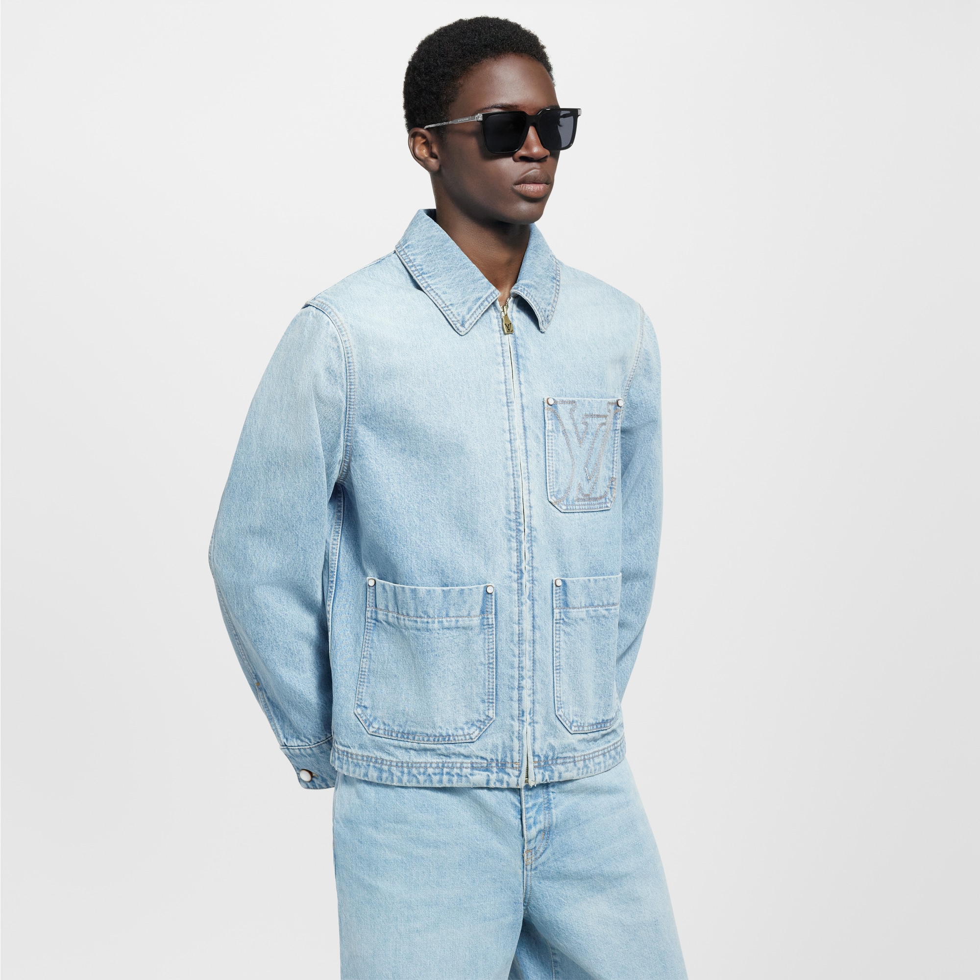  Prêt-à-Porter Manteaux et Blousons Veste workwear LV en denim | Louis Vuitton ® (Zoom produit)