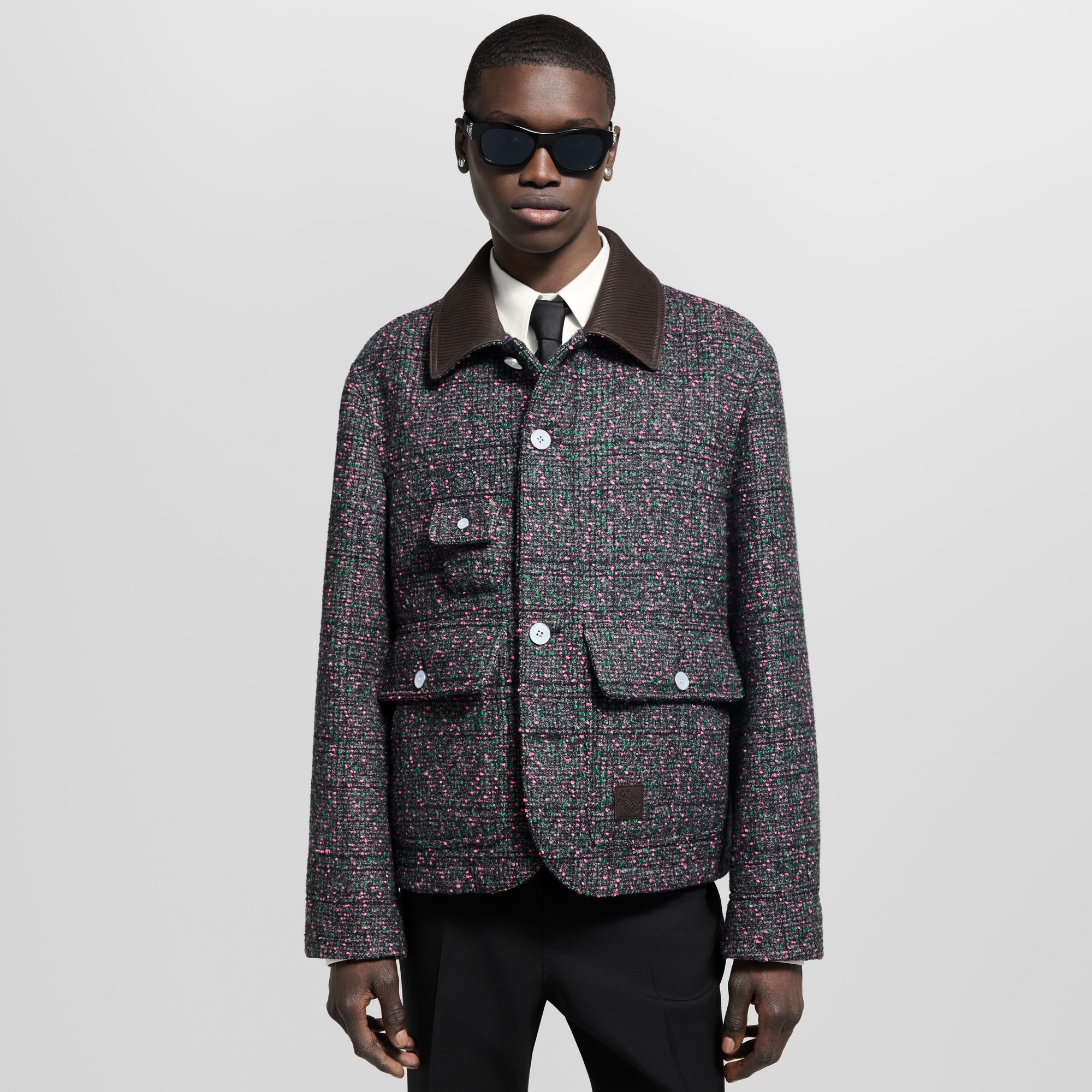  Prêt-à-Porter Manteaux et Blousons Veste workwear style jardinier en tweed | Louis Vuitton ® (Zoom produit)