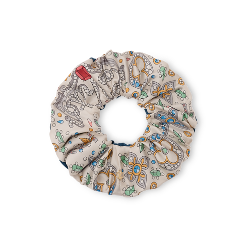 Vivienne Tea Bi-Color Scrunchie Front View