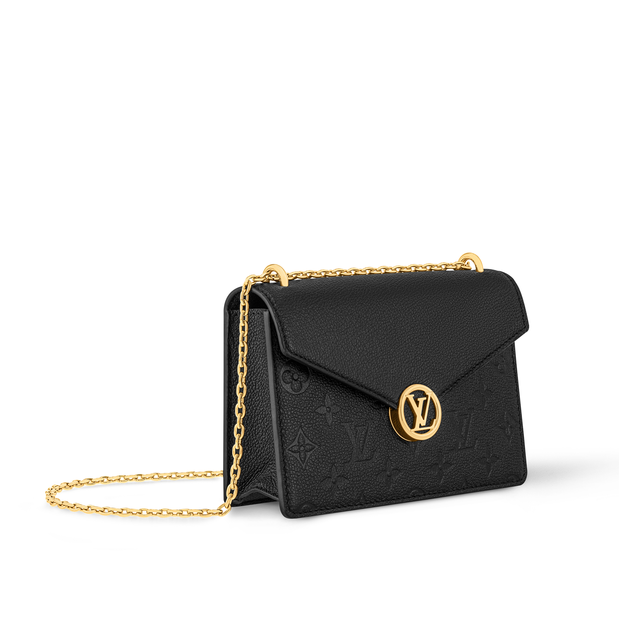 Monogram Empreinte Leather Small Leather Goods Wallets on Chain and Nano Bags Wallet On Chain Rosy | Louis Vuitton ® (Product zoom)
