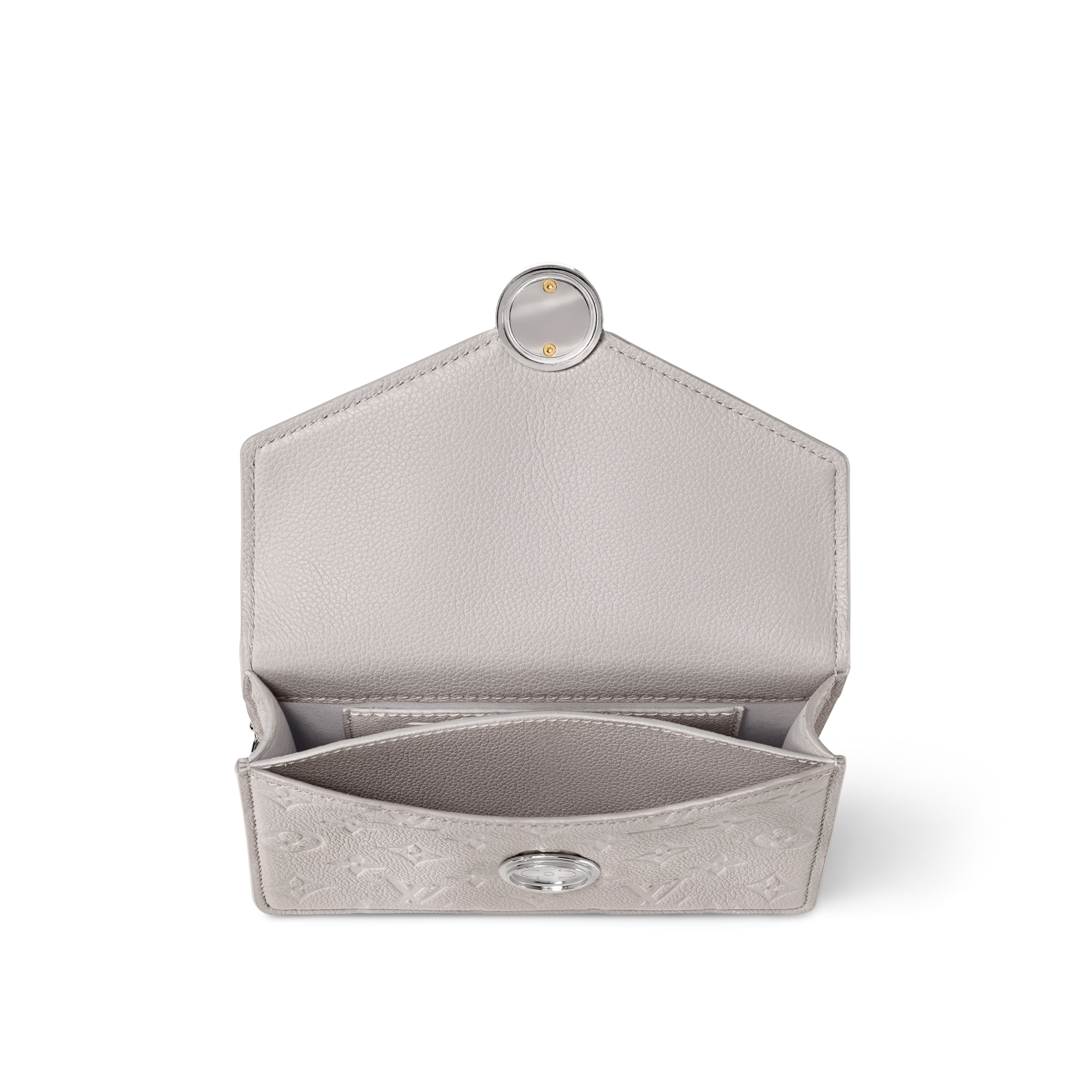 Monogram Empreinte Leather Small Leather Goods Wallets on Chain and Nano Bags Wallet On Chain Rosy | Louis Vuitton ® (Product zoom)