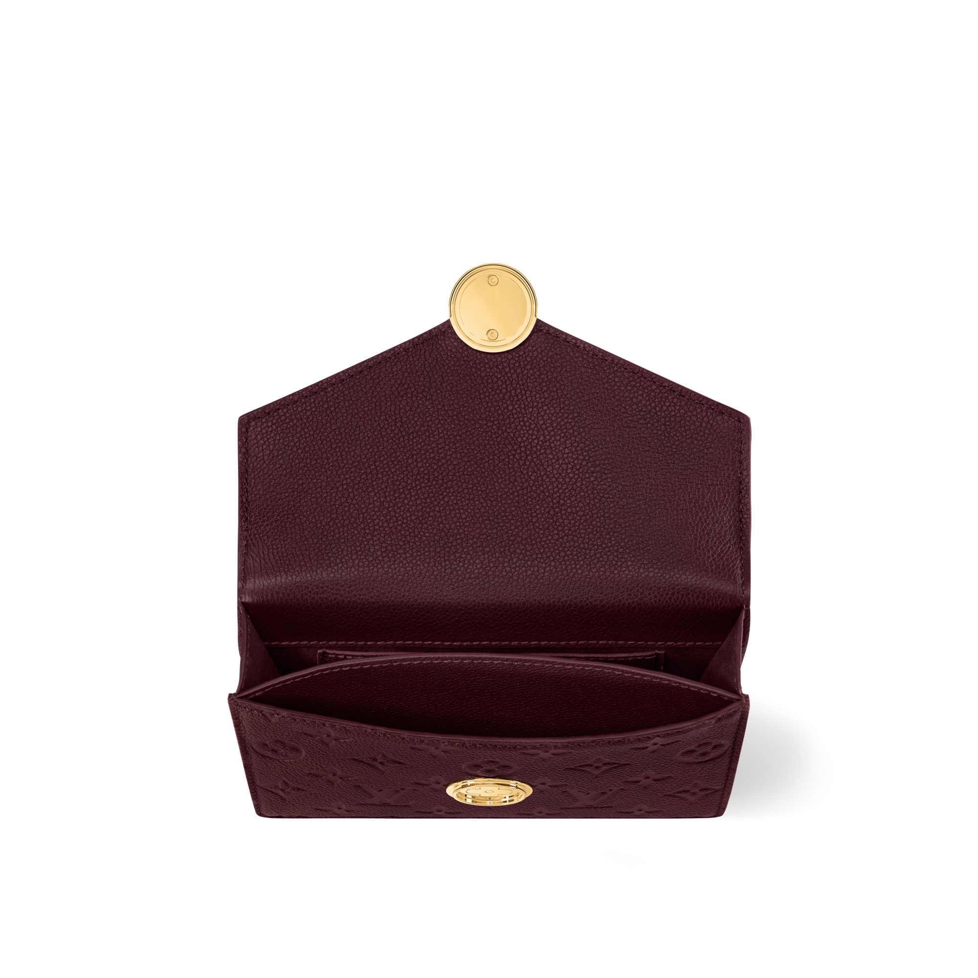 Monogram Empreinte Leather Small Leather Goods Wallets on Chain and Nano Bags Wallet On Chain Rosy | Louis Vuitton ® (Product zoom)