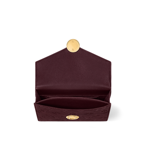 Monogram Empreinte Leather Small Leather Goods Wallets on Chain and Nano Bags Wallet On Chain Rosy | Louis Vuitton ® (Product zoom)