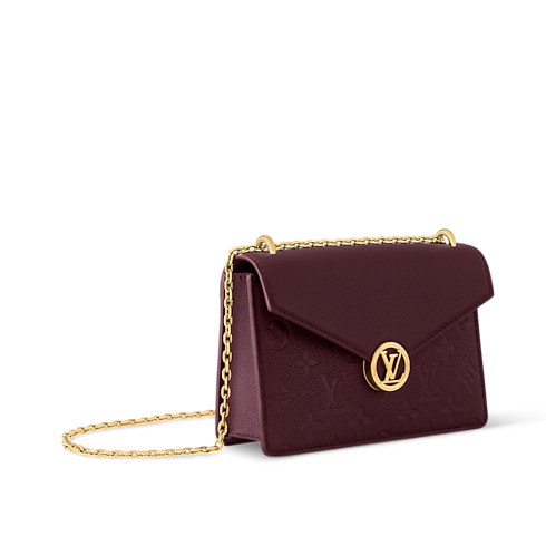 Monogram Empreinte Leather Small Leather Goods Wallets on Chain and Nano Bags Wallet On Chain Rosy | Louis Vuitton ® (Product zoom)