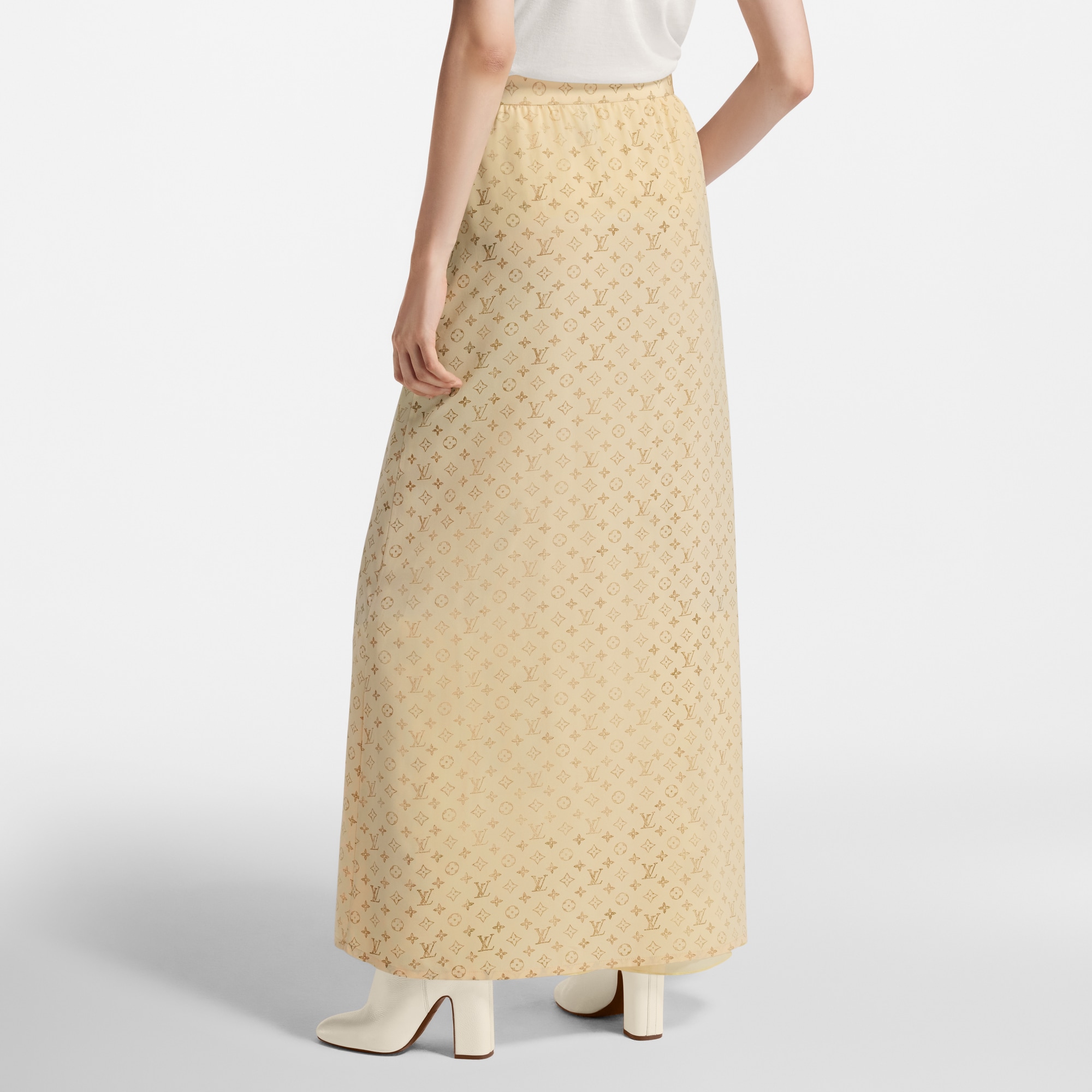  Ready-to-Wear Skirts and Shorts Washed Monogram Maxi Skirt | Louis Vuitton ® (Product zoom)