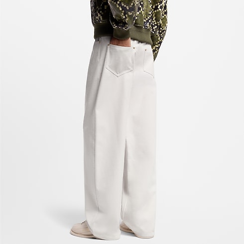 Ready-to-Wear Pants Wide-Leg Silk-Blend Pants | Louis Vuitton ® (Product zoom)