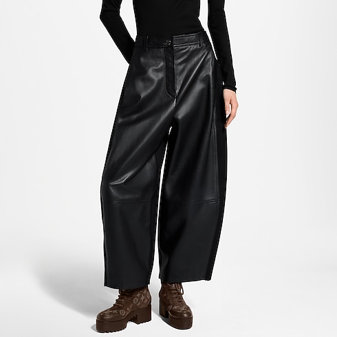 Ready-to-Wear Pants and Shorts Wool Insert Leather Balloon Pants | Louis Vuitton ® (Product zoom)