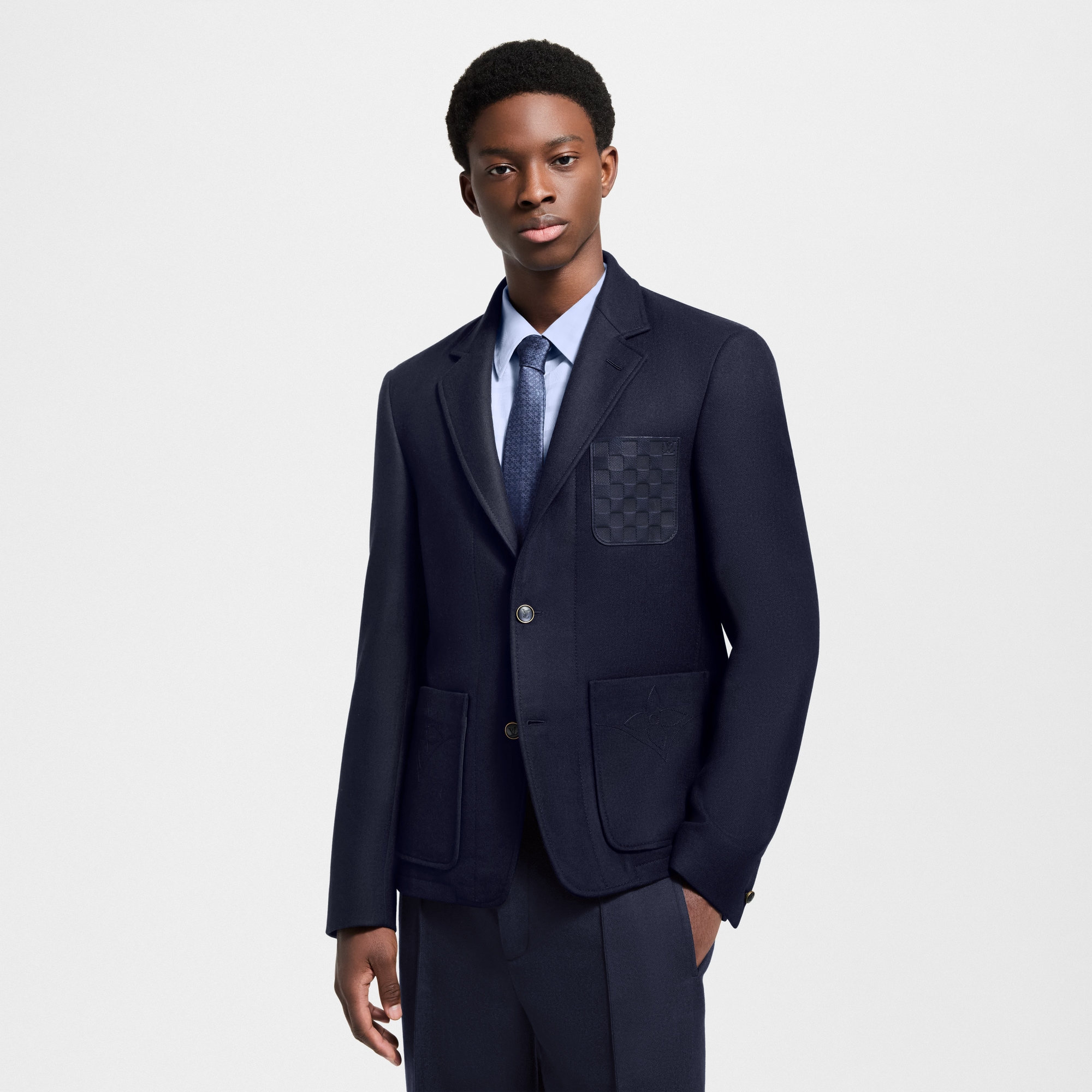  Ready-to-Wear Blazers and Jackets Wool-Silk Blend Flannel Blazer  | Louis Vuitton ® (Product zoom)