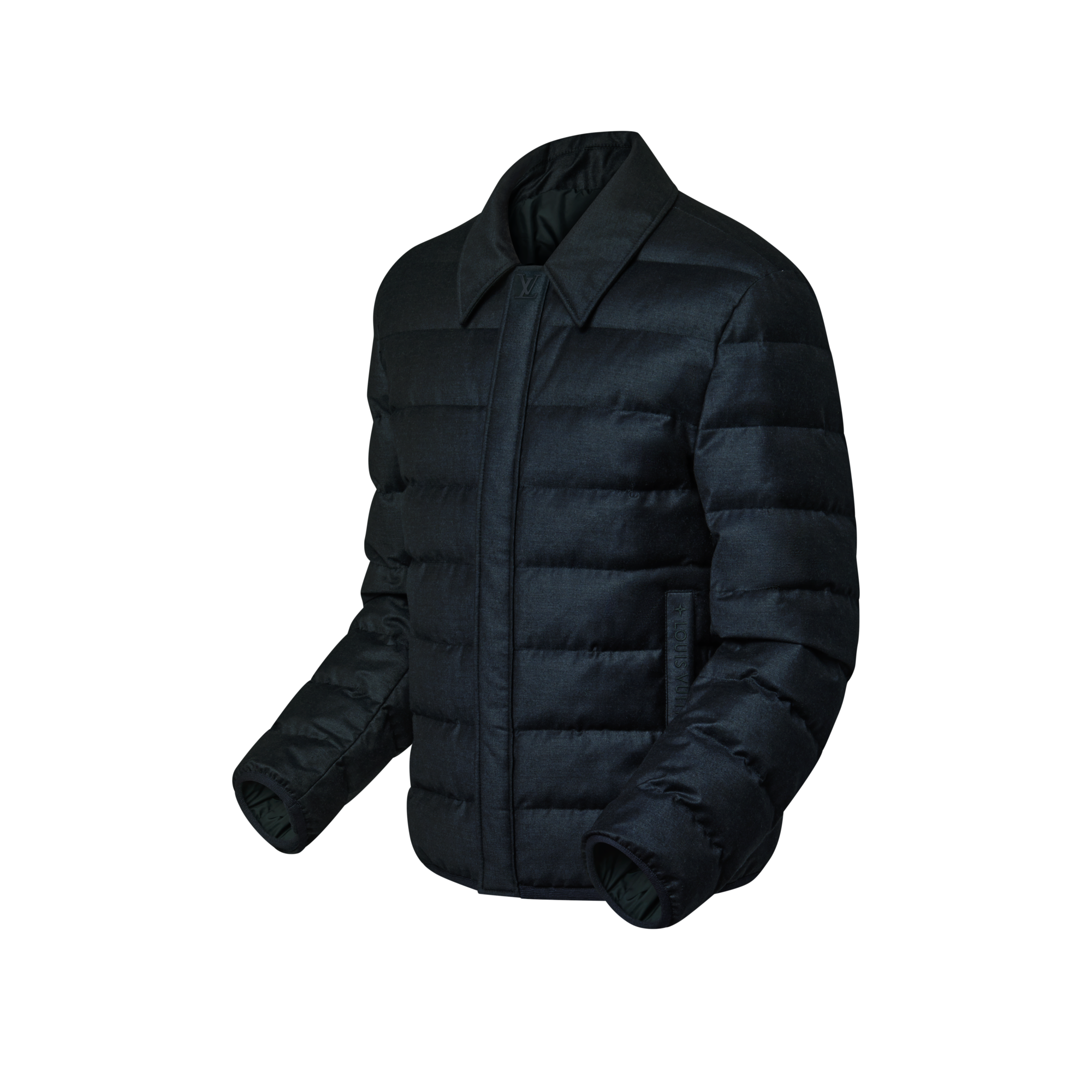  Ready-to-Wear Coats and Outerwear Wool-Silk Blend Light Down Blouson | Louis Vuitton ® (Product zoom)