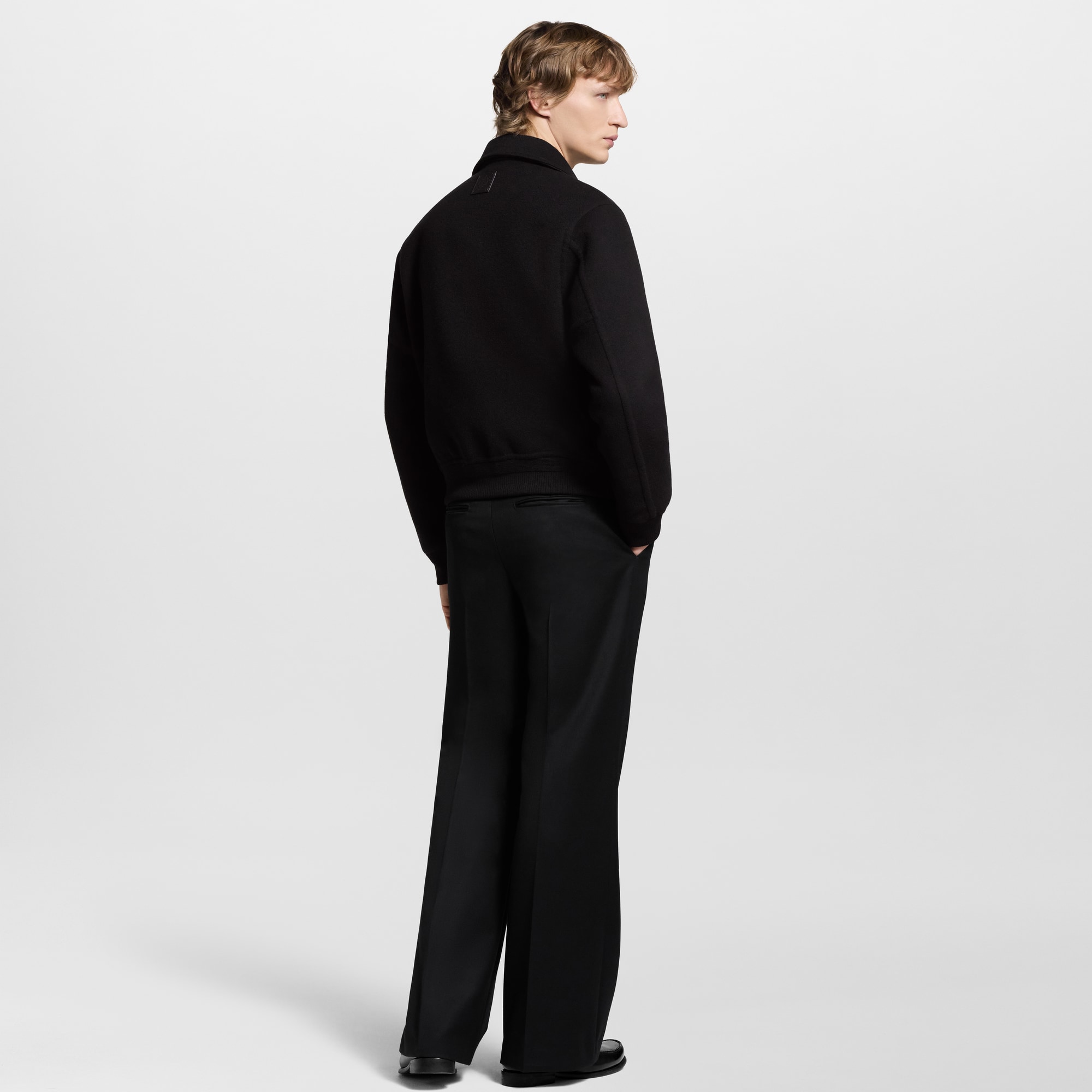  Ready-to-Wear Coats and Outerwear Wool-Silk Double Face Blouson | Louis Vuitton ® (Product zoom)